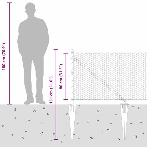 Heksagonalna Ograda Siva 0.8x50 m Čelik Cijena