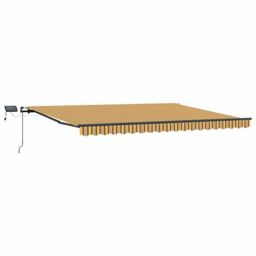 Ručno uvlačiva tenda s LED multicolour prugom 400x350 cm Cijena