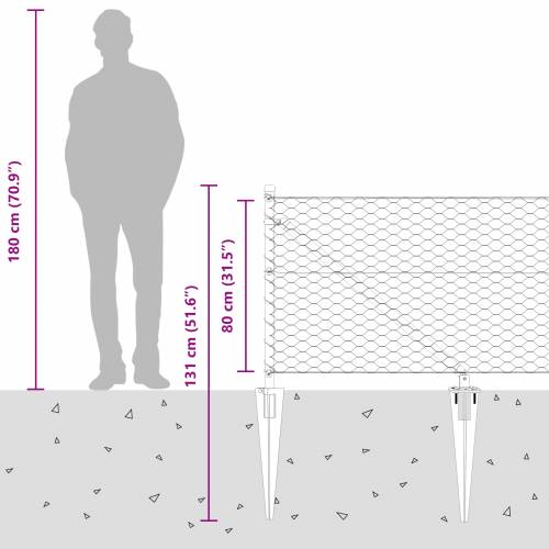 heksagonalna ograda siva 0.8x50 m čelik Cijena