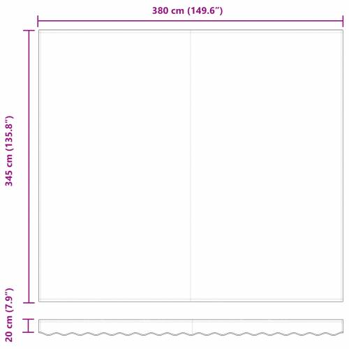 Automatska uvlačiva tenda s višebojnim prugama 400x350 cm Cijena