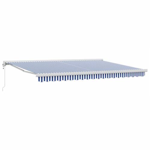 automatska uvlačna tenda plava i bijela 450x300 cm Cijena