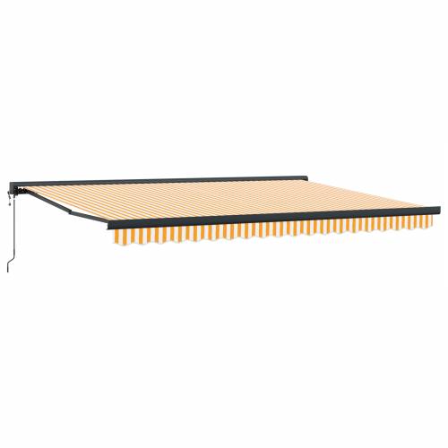 Automatska izvlačna tenda narančasta i bijela 450x300 cm Cijena