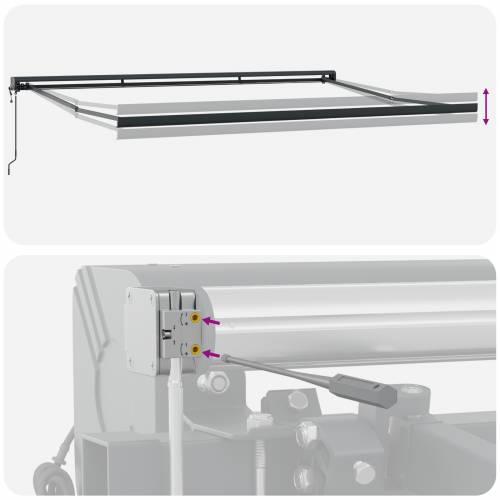 Automatska izvlačna tenda narančasta i bijela 450x300 cm Cijena