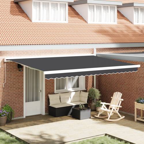 Manualna uvlačiva tenda Antracit 450x300 cm Cijena