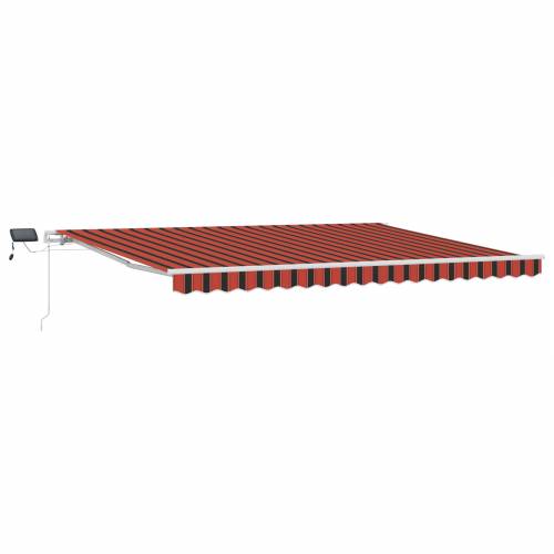 Ručna uvlaka tenda s LED-icama, narančasta i smeđa 450x300 cm Cijena