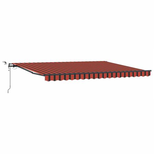 Automatska uvlačiva tenda s LED svjetlom u narančastoj i smeđoj boji, 450x300 cm Cijena