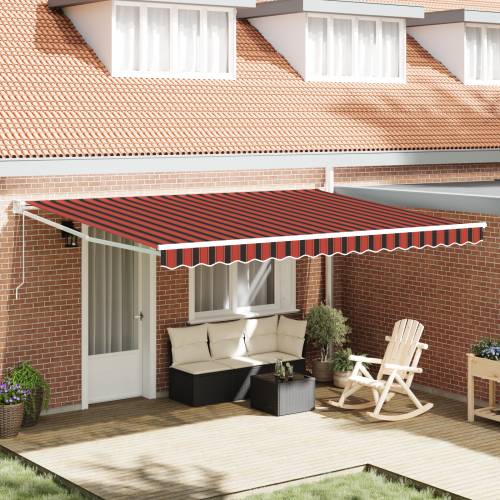 Automatska uvlačna tenda narančasta i smeđa 450x300 cm Cijena