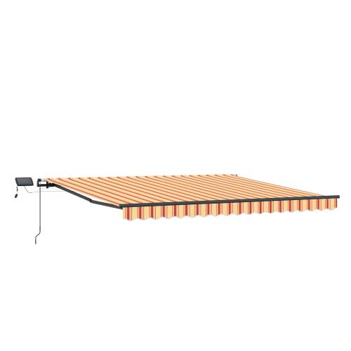 Ručno Uvlačiva Tenda s LED Žutom i Narančastom 450x300 cm Cijena