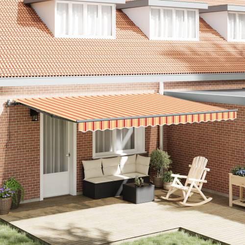 Automatska uvlaka tenda žuta i narančasta 450x300 cm Cijena