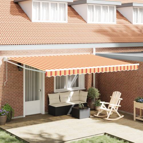 automatska uvlačiva tenda žuta i narančasta 450x300 cm Cijena