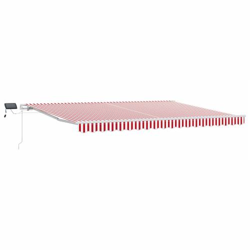 Ručno uvlačiva tenda s LED crveno-bijelim prugama 450x300 cm Cijena