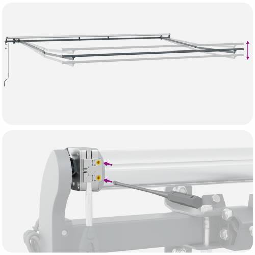 automatska uvlačna tenda crvene i bijele pruge 450x300 cm Cijena