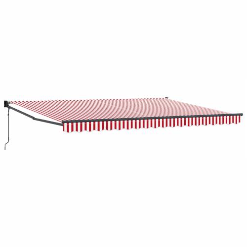 automatska uvlačiva tenda crveno-bijela 450x300 cm Cijena