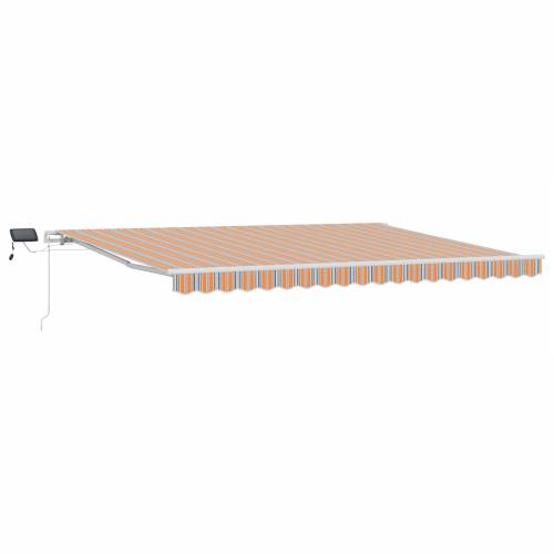 Ručno uvlačiva tenda s LED šarenom prugom 450x300 cm Cijena