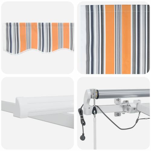 Automatska uvlačiva tenda s LED višenamjenskim uzorkom 450x300 cm Cijena