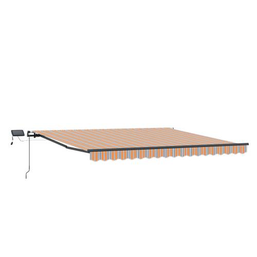 Manualna uvlačiva tenda s LED prugastim uzorkom 450x300 cm Cijena