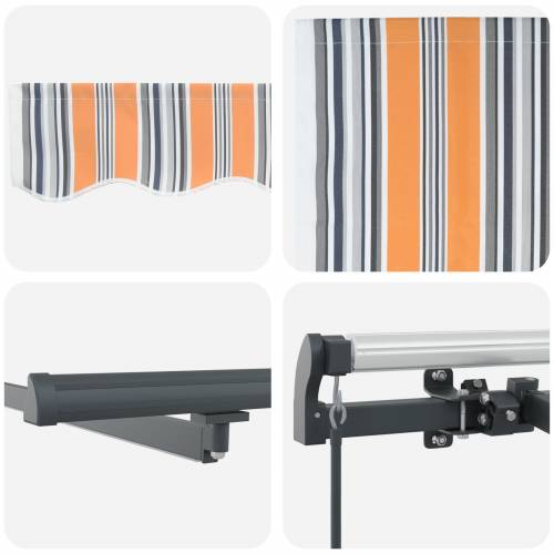 Manualna uvlačiva tenda s LED prugastim uzorkom 450x300 cm Cijena
