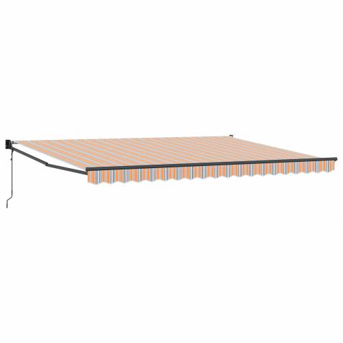 Automatska Uvlačiva Tenda Višebojna Pruga 450x300 cm Cijena