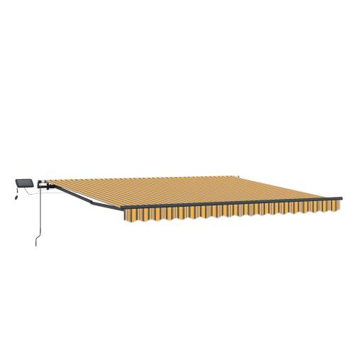 Ručno uvlačiva tenda s LED višebojnim prugama 450x300 cm Cijena