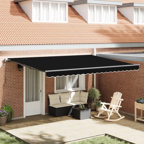 Automatska Uvlačiva Tenda Crna 450x300 cm Cijena