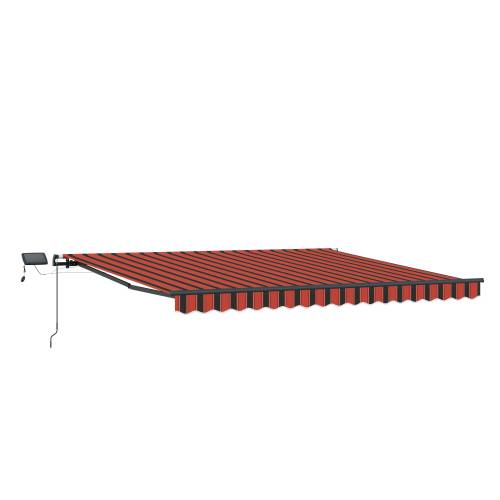 Ručno uvlačiva tenda s LED narančasta i smeđa 450x350 cm Cijena
