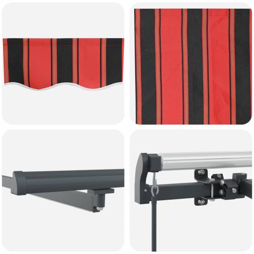 Ručno uvlačiva tenda s LED narančasta i smeđa 450x350 cm Cijena