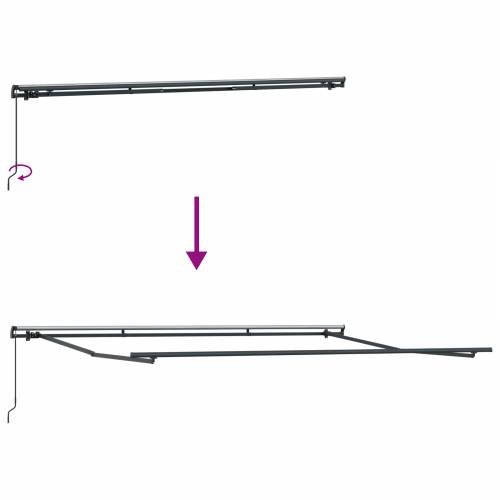 Ručno uvlačiva tenda crvenih i bijelih pruga 450x350 cm Cijena