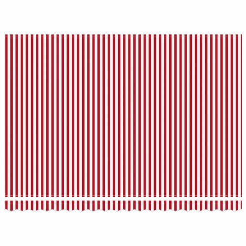 Automatska uvlačiva tenda u crvenoj i bijeloj prugastoj boji 450x350 cm Cijena