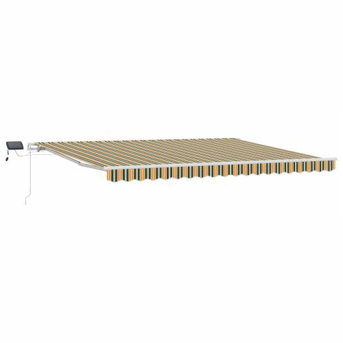 Ručno uvlačiva tendica s LED zeleno-žutom 450x350 cm Cijena