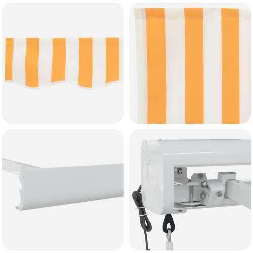 automatska uvlačna tenda narančasta i bijela 500x300 cm Cijena