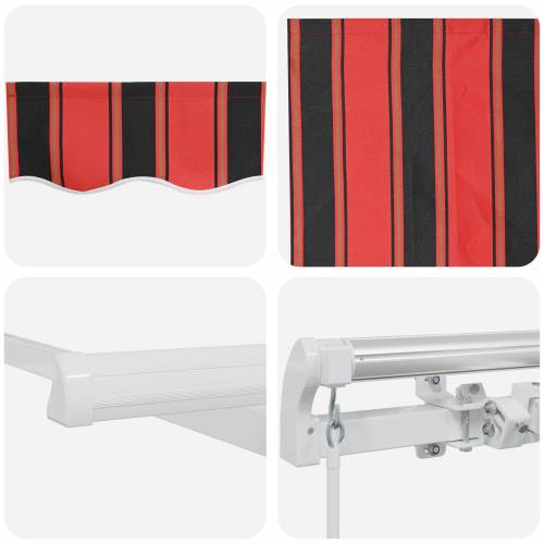 manualna uvlačiva tenda narančaste i smeđe 500x300 cm Cijena