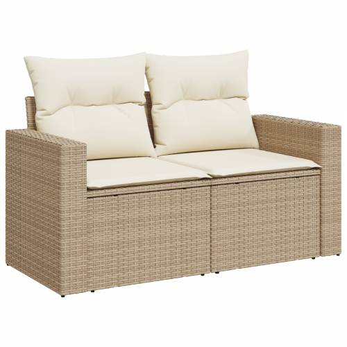 8-dijelni vrtni sofa set s jastučićima bež poli ratan akacija Cijena