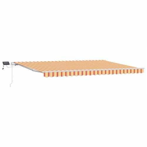 Ručno uvlačiva tenda s LED žutom i narančastom 500x300 cm Cijena