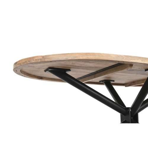 Blagavaonski stol DKD Home Decor Prirodno Crna Metal Drvo Manga 200 x 100 x 76 cm Cijena