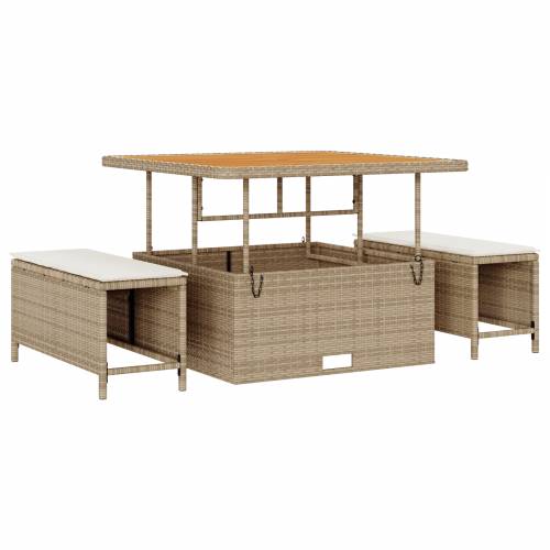 8 komadni vrtni sofa set s jastucima bež poli ratan akacija Cijena