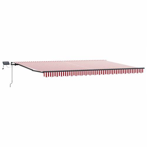 Ručna UV i vodootporna tenda s LED crvenim i bijelim prugama 500x300 cm Cijena