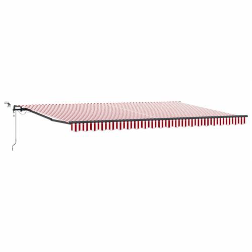 Automatska uvlaka tenda s LED crvenim i bijelim prugama 500x300 cm Cijena