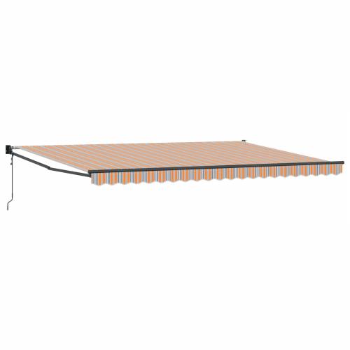 Automatska Uvlačiva Tenda Višebojna Pruga 500x300 cm Cijena