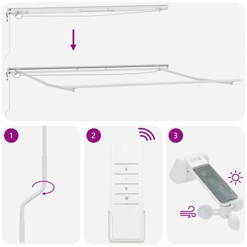 Automatska uvlačiva tenda s LED prugama 500x300 cm Cijena