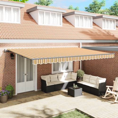 Automatska uvlakaća tenda s prugama 500x300 cm Cijena