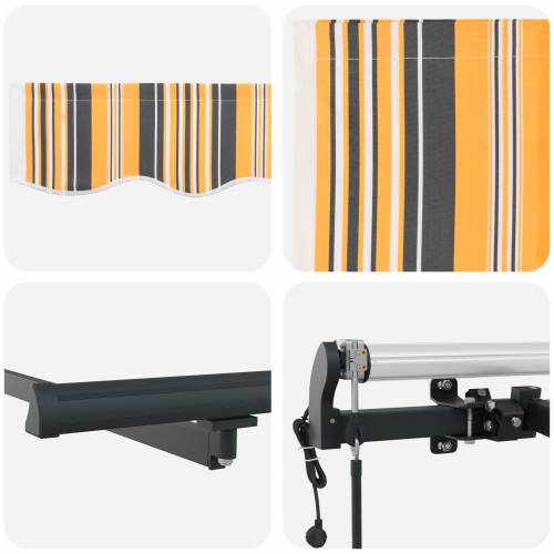 Automatska uvlakaća tenda s prugama 500x300 cm Cijena