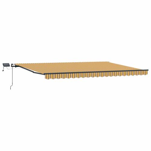Ručno uvlačiva tenda s LED višebojnom prugom 500x350 cm Cijena
