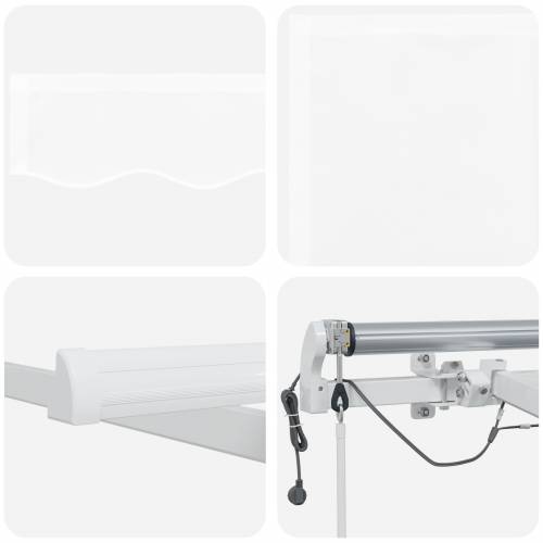 Automatska uvlačiva tenda s LED Bijela 500x350 cm Cijena
