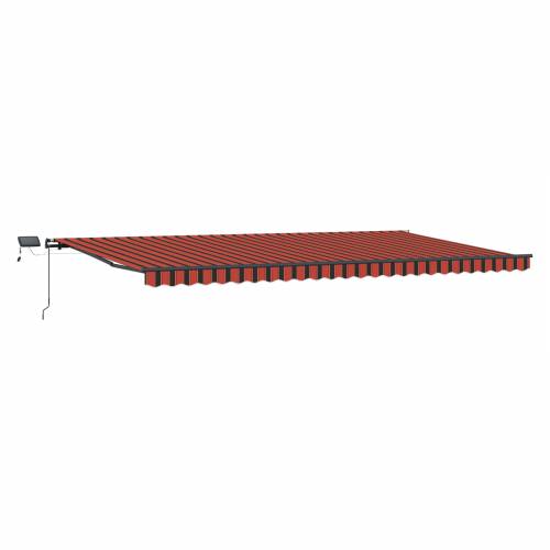 Ručno uvlakača tenda s LED narančaste i smeđe boje 600x300 cm Cijena