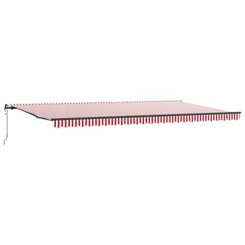 Automatska uvlačiva tenda crveno-bijela pruga 600x300 cm Cijena