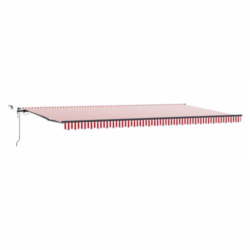Automatska uvlačna tenda s LED crvenim i bijelim prugama 600x300 cm Cijena