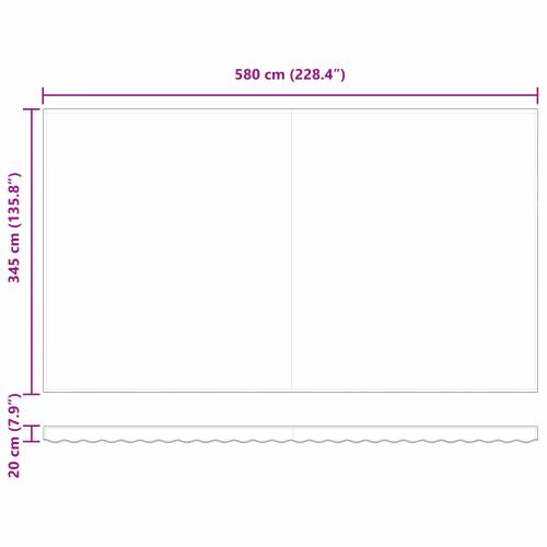Manualna uvlačiva tenda s LED višebojnim prugama 600x350 cm Cijena