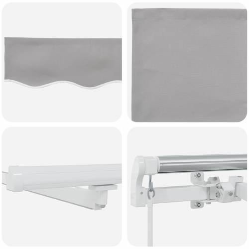 Ručno Izvlačna Tenda sa LED Svetlom Svjetlosiva 600x350 cm Cijena