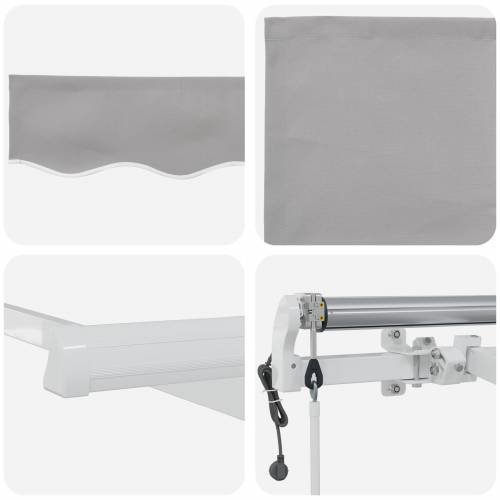 Automatska uvlačiva tenda svijetlosiva 600x350 cm Cijena
