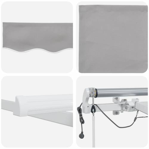 Automatska uvlačiva tenda s LED svjetlom Svjetlosiva 600x350 cm Cijena